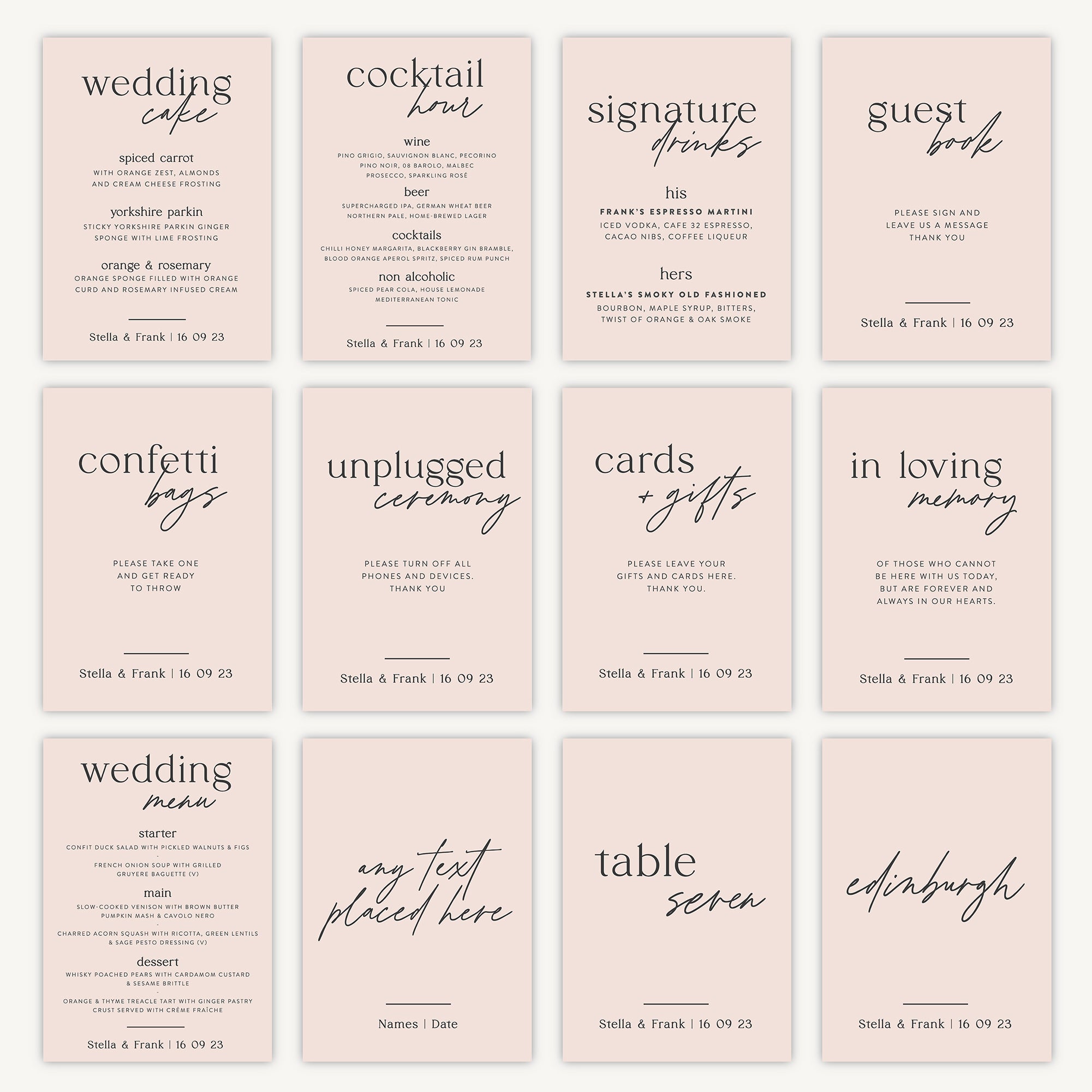 Modern Wedding Cake Sign - Table Signs, AU – TimberWink Studio