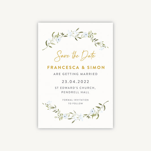 Spring Flowers Wedding Save the Date