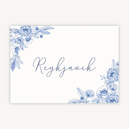 Farmhouse Blue Wedding Table Name