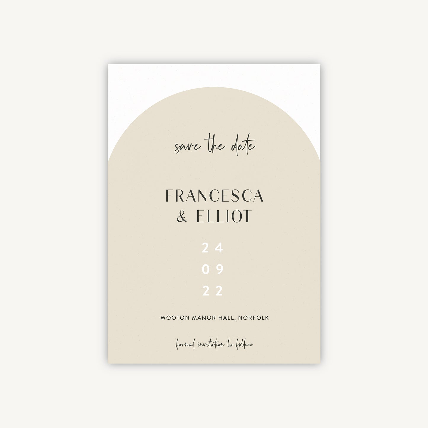 Minimalist Arch Wedding Save the Date