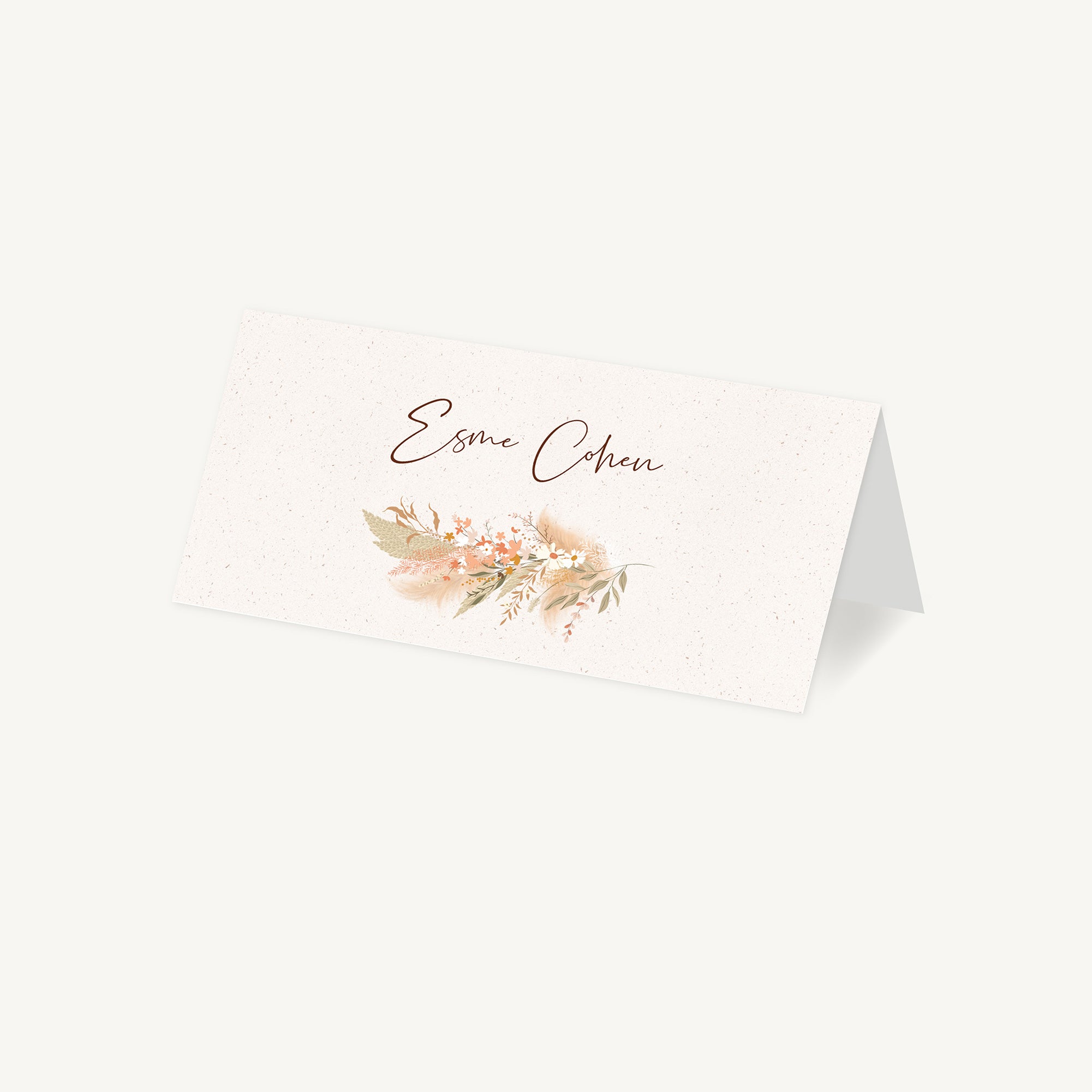 Modern Boho Wedding Place Card – Loom Weddings