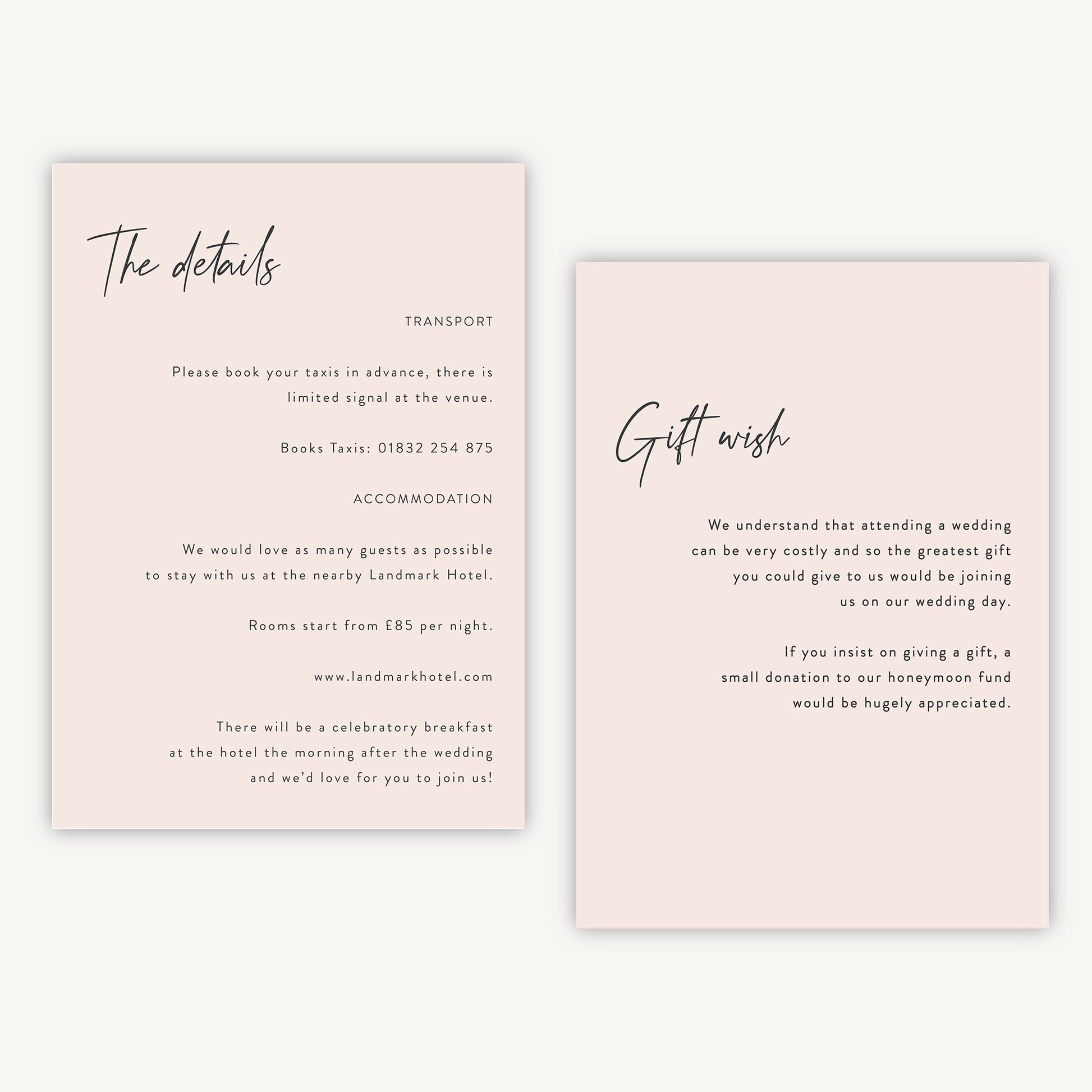 Minimal Script Wedding Guest Book 