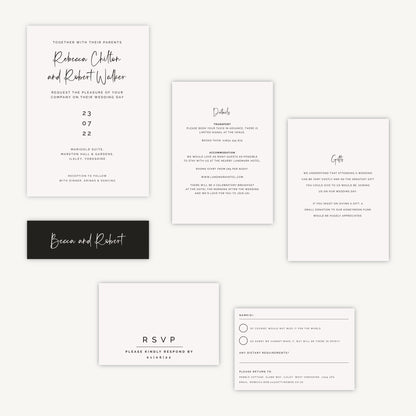 Modern Script Wedding Invitation