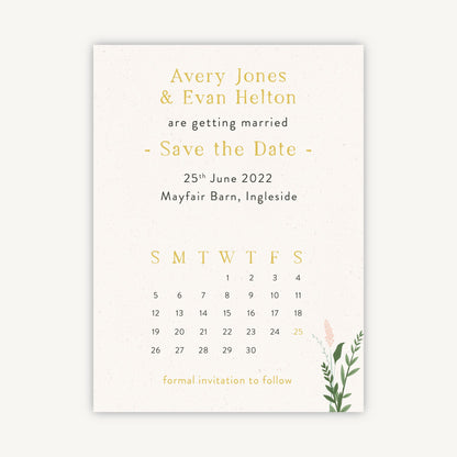 Summer Meadow Folded Wedding Save the Date