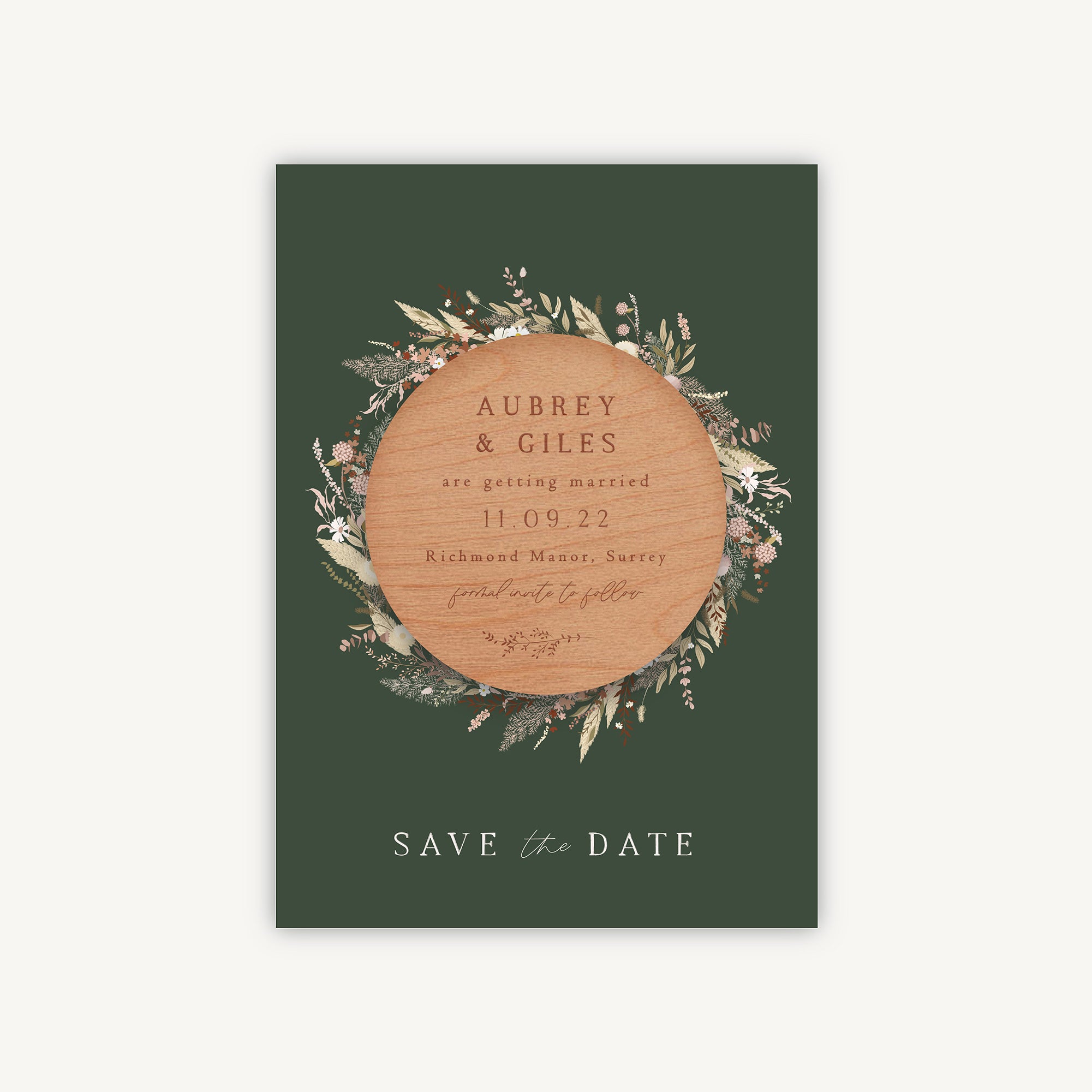 Wreath Wood Save the Date shops Magnets