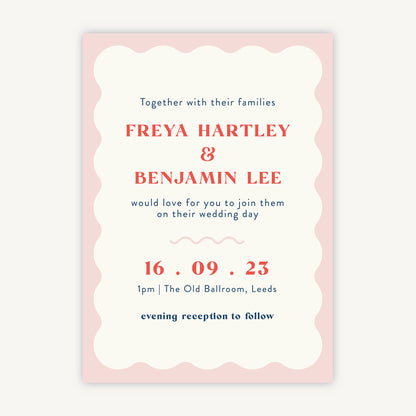 Retro Revival Wedding Invitation